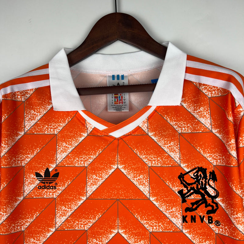 Camisa Holanda 1988 Manga Longa Retrô