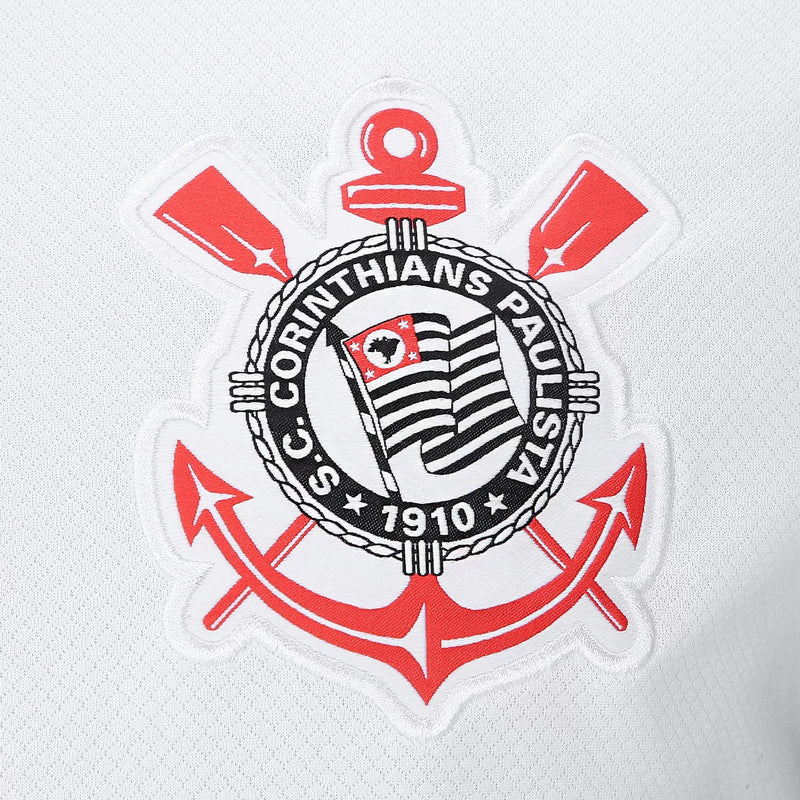 Camisa Corinthians I 2024/25 Torcedor Nike Masculina - Branco+Preto