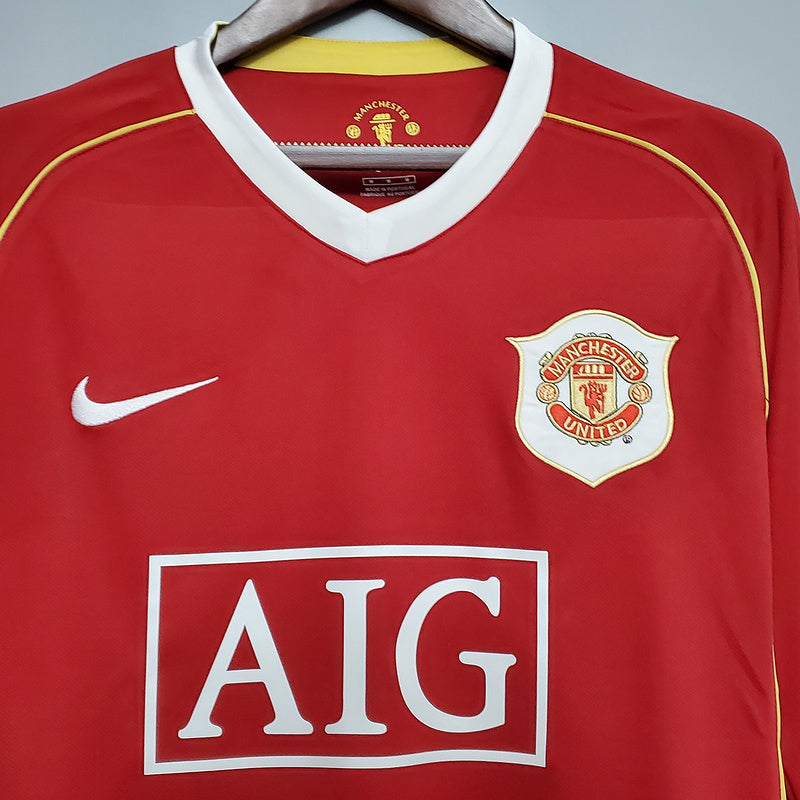 Camisa Manchester United 2006/07 Manga Longa