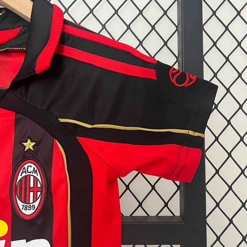 Kit Infantil Ac Milan 2006/07 Home Retrô / 4-14 Anos