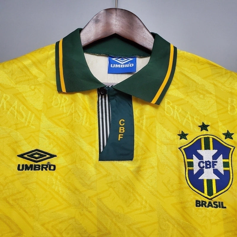 Camisa Brasil Retrô 1991/93  I Umbro Masculina - Amarela