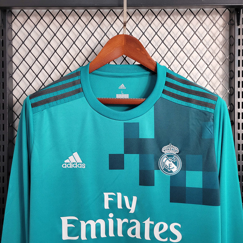 Camisa Real Madrid 2017/18 Manga Longa - 3 uniforme