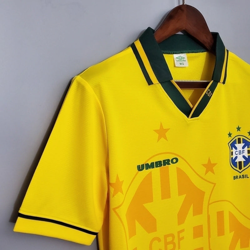 Camisa Brasil Retrô 1994/95  I Umbro Masculina - Amarela