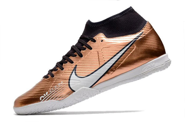 Chuteira Futsal Nike Air Zoom Superfly 9TF - Bronze - Cano Alto