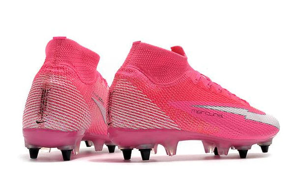 Chuteira Nike Mercurial Superfly 7 Elite SG - PRO Anti Clog Rosa - Cano Alto