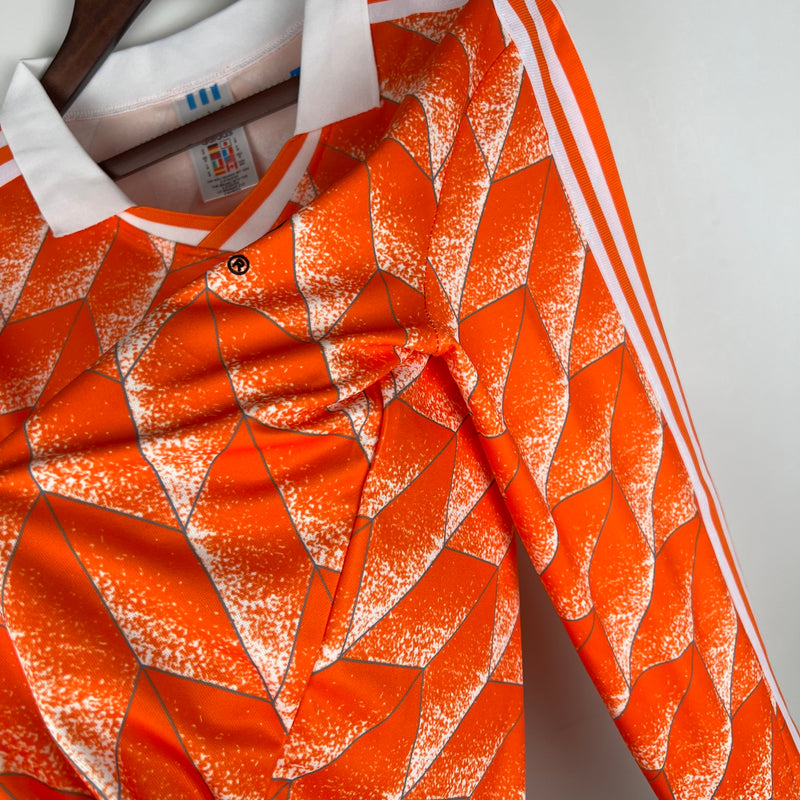 Camisa Holanda 1988 Manga Longa Retrô