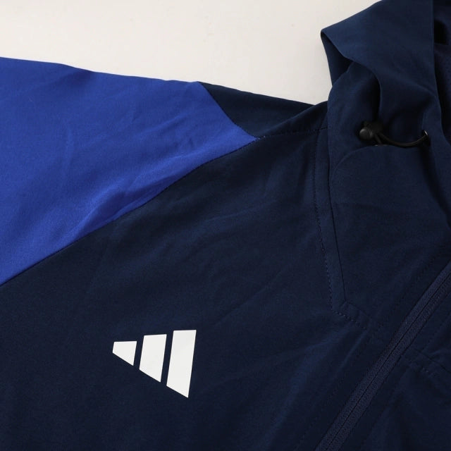 Conjunto de Corta Vento Adidas Preto e Azul / 374