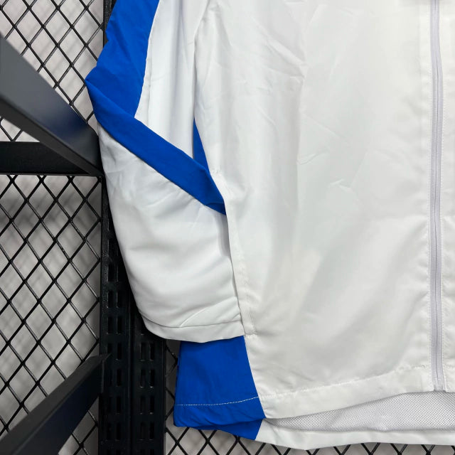 Blusa Corta Vento Seleção Brasil Unissex Retrô 1994 - Branco e Azul