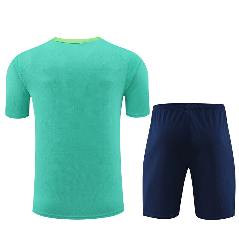 Kit Treino Seleção Brasil Nike 24/25 Camisa Verde Bermuda Azul Marinho