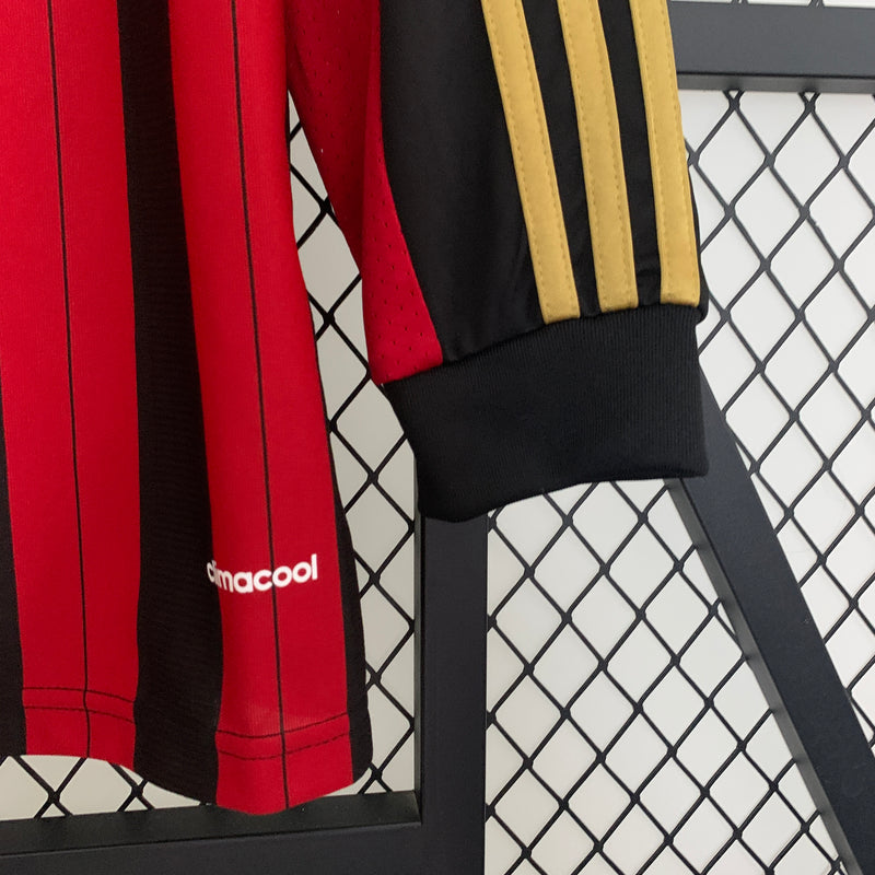 Camisa Ac Milan 2013/14 Manga Longa Retrô