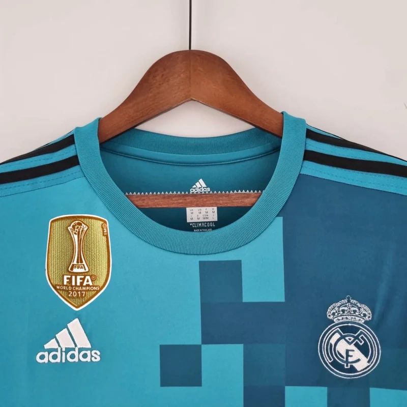 Camisa 3 Real Madrid  2017/18 - RONALDO 7 Manga Longa + Patchs