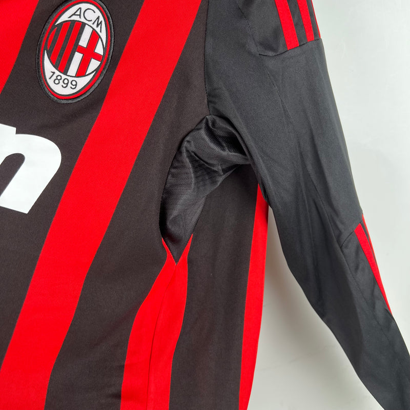 Camisa AC Milan 2008/09 Manga Longa Retrô