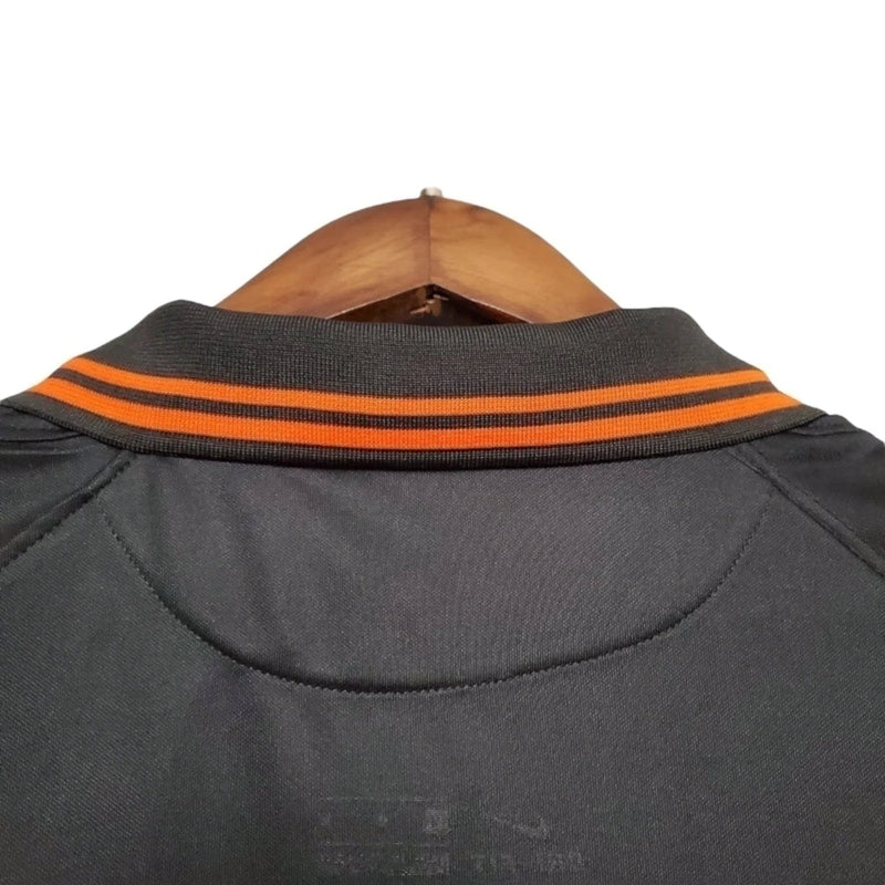 Camisa Retrô Seleção da Holanda I 2020 - Preta com detalhes em laranja