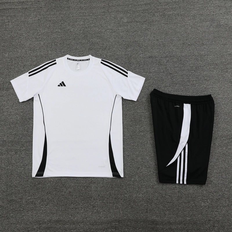 Kit Treino Adidas Climacool Masculino - Bermuda Preta e Camisa Branca