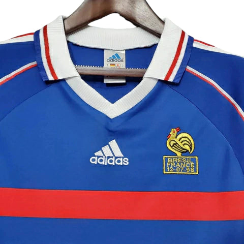 Camisa Retrô Seleção da França I 1998 - Masculina Adidas - Azul
