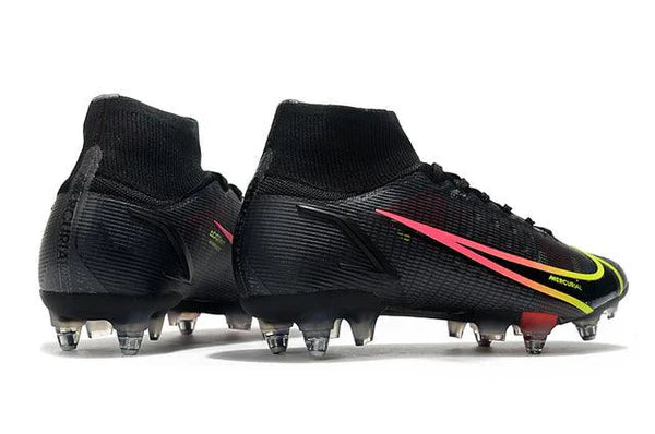 Chuteira Campo Nike Mercurial Superfly V||| Elite SG PRO Anti Clog Black/Yellow - Cano Alto