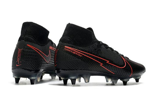 Chuteira Nike Mercurial Superfly 7 Elite SG - PRO Anti Clog Black/Red - Cano Alto