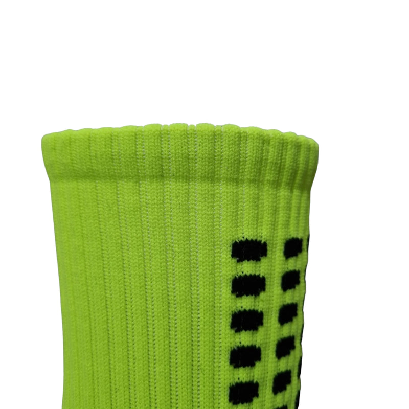 Meias Futebol Antiderrapante Cano Baixo - Verde com detalhes no branco e preto