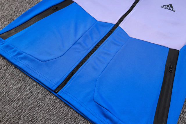 Conjunto de Corta Vento Adidas Lilás e Azul / 374