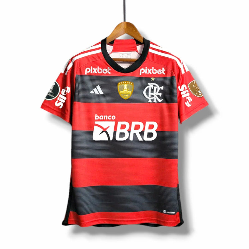 Camisa Flamengo 2023/24 Home Full patrocínio + patches