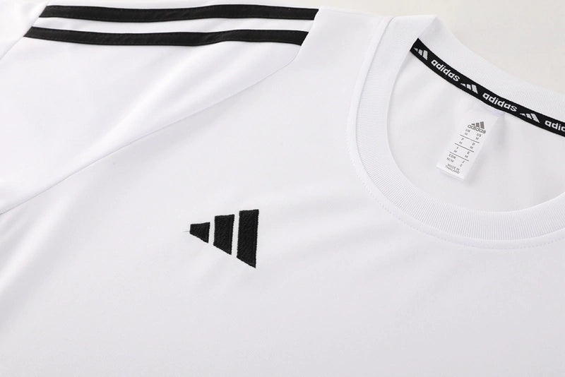 Kit Treino Adidas Climacool Masculino - Bermuda Preta e Camisa Branca