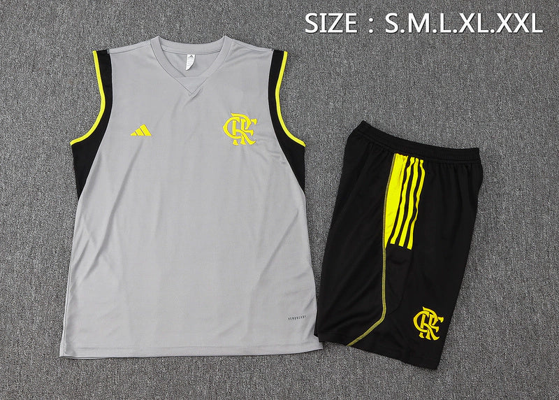 Kit Treino Flamengo Adidas 2024/25 Regata e Shorts