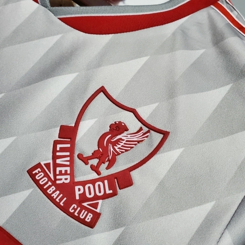 Camisa Retrô Liverpool Away 1989/91 Torcedor Adidas Masculina - Cinza