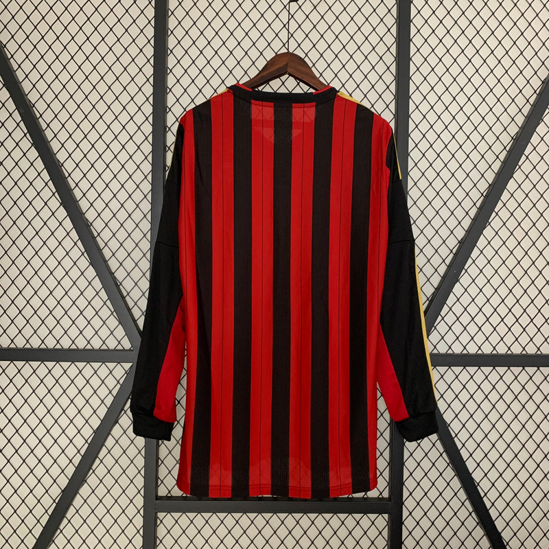 Camisa Ac Milan 2013/14 Manga Longa Retrô