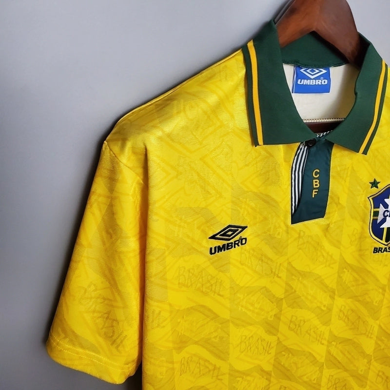 Camisa Brasil Retrô 1991/93  I Umbro Masculina - Amarela