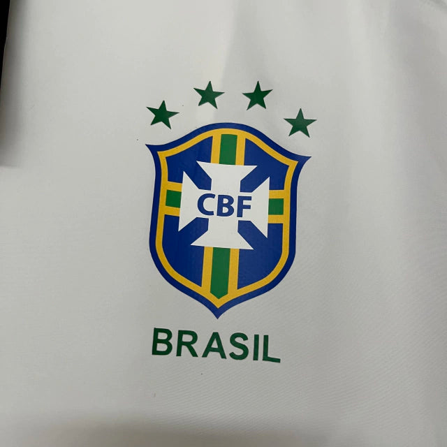 Blusa Corta Vento Seleção Brasil Unissex Retrô 1994 - Branco e Azul