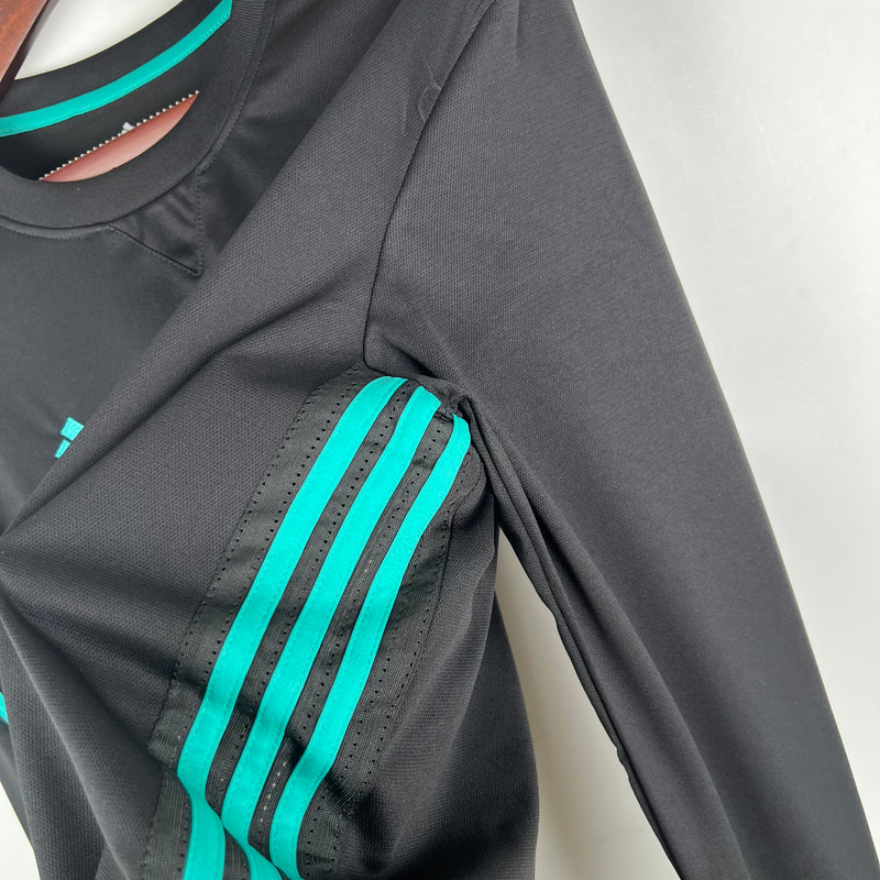 Camisa Real Madrid 2017/18 Away Manga Longa Retrô