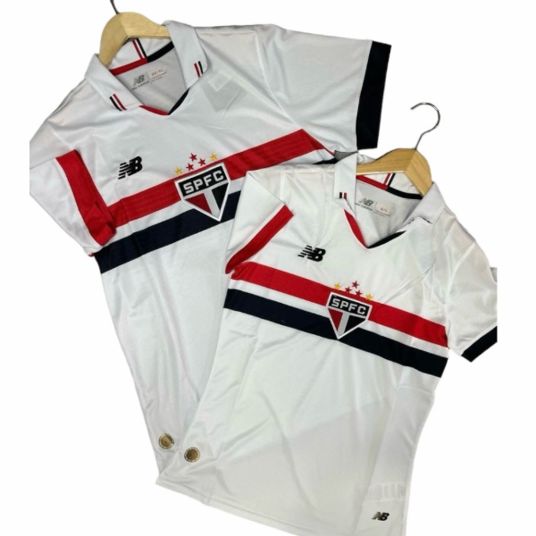 Kit Casal Camisa São Paulo 24/25 - PERSONALIZAÇÃO GRÁTIS
