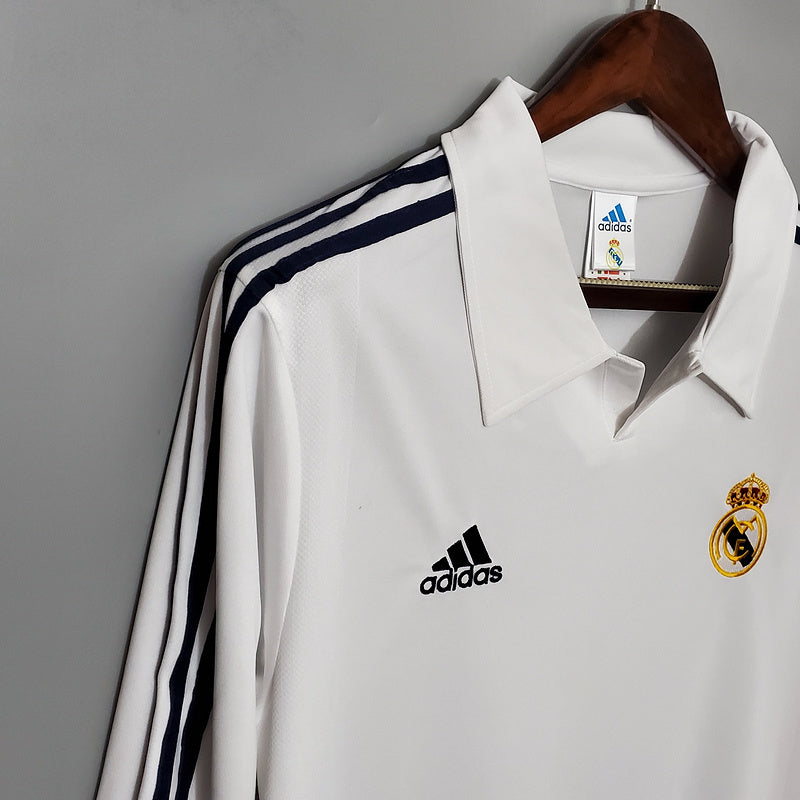 Camisa Real Madrid 2002 Manga Longa