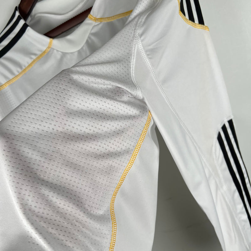 Camisa Real Madrid 2009/10 Manga Longa Retrô Home