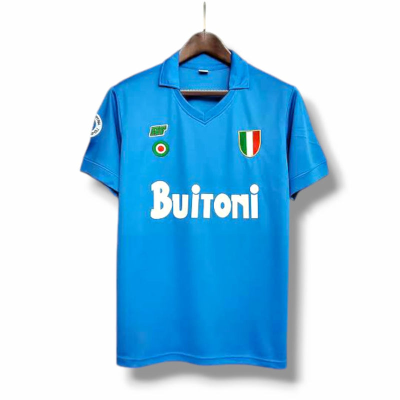Camisa Napoli I Retrô 1987/1988 - Ennere Masculina - Azul