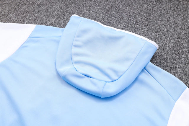 Conjunto de Moletom Nike Sportswear Tech Fleece Branco e Azul Celeste / 374