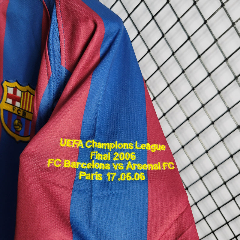 Camisa Barcelona 2006 Retrô Home UEFA CHAMPIONS LEAGUE