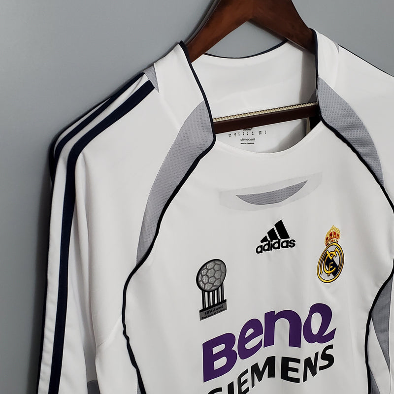 Camisa Real Madrid 2006/07 Manga Longa Home