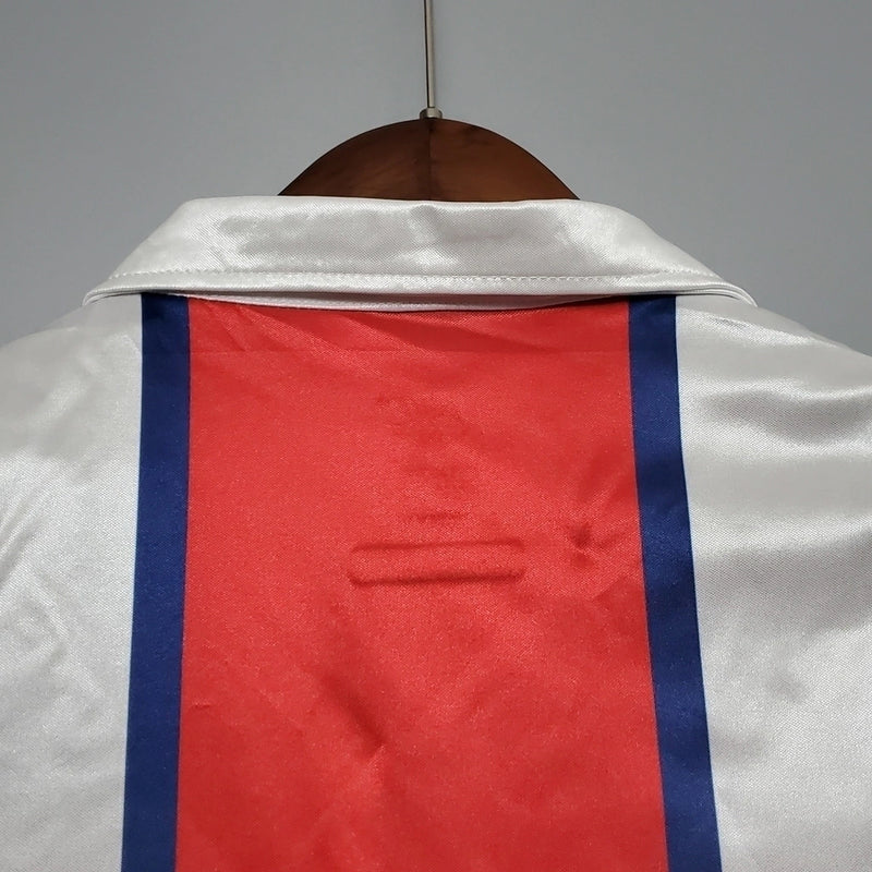 Camisa Retrô Paris Saint-Germain II 1998/1999 - Torcedor Nike Masculina - Branca, azul e vermelha