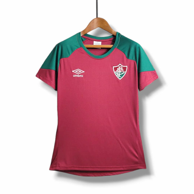 Camisa Fluminense 2023/24 Feminina Treino grena e verde