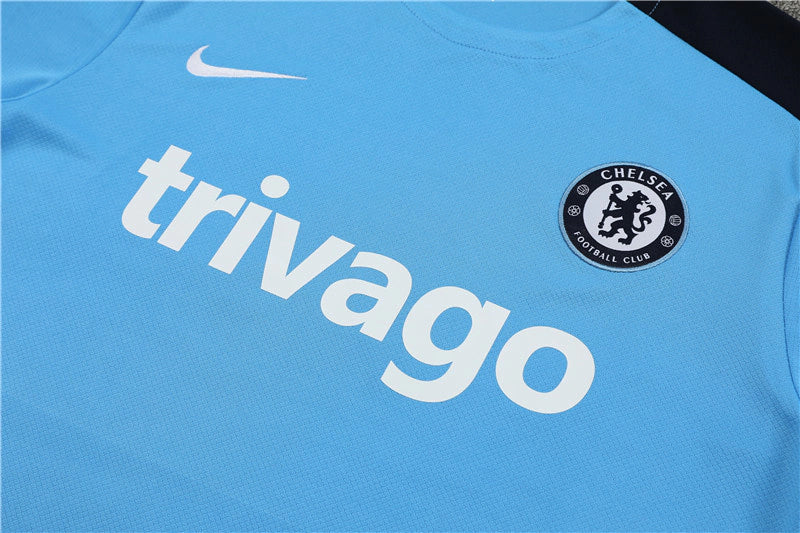 Kit Treino Chelsea Nike 24/25 Camisa e Bermuda Azul