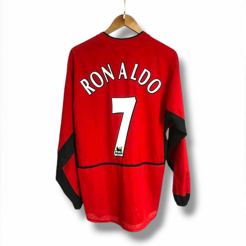 Camisa Manchester United 2003/04 -Manga Longa - RONALDO 7