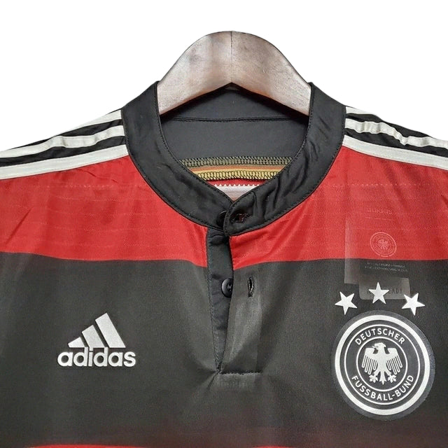 Camisa Retrô Seleção da Alemanha II 2014 - Masculina Adidas - Preta e vermelha