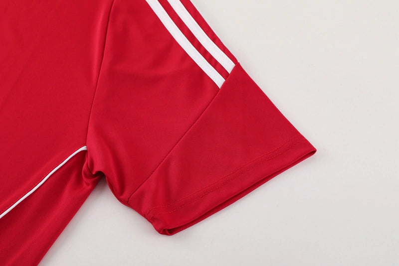 Kit Treino Adidas Climacool Masculino - Bermuda Preta e Camisa Vermelha