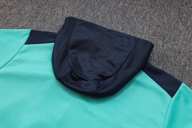Conjunto de Moletom Nike Sportswear Tech Fleece Verde e Azul Marinho / 374