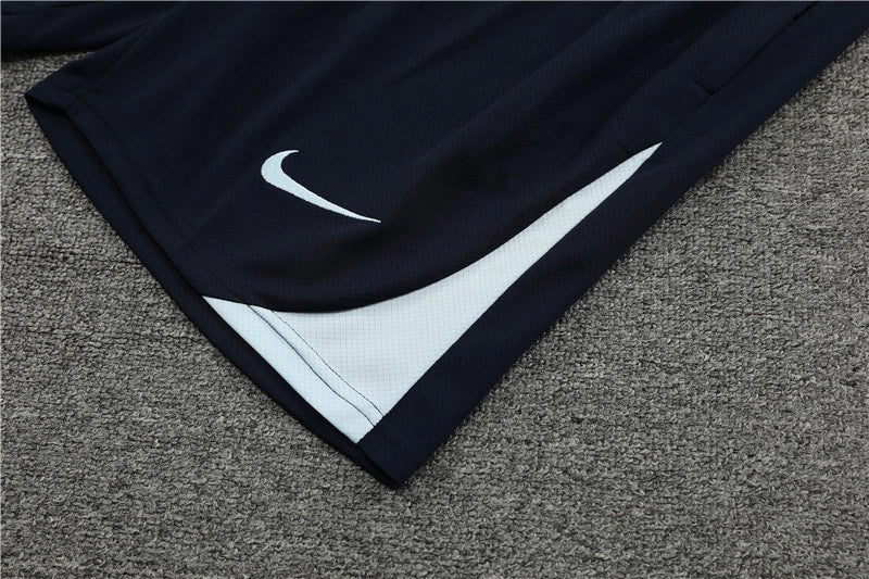 Kit Treino Seleção França Nike 24/25 Camisa e Bermuda Azul Marinho Masculino