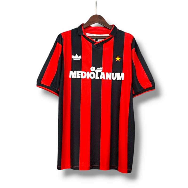 Camisa Retrô AC Milan 1990/1991 - Masculina Adidas - Vermelha e preta