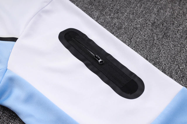 Conjunto de Moletom Nike Sportswear Tech Fleece Azul Celeste e Branco / 374