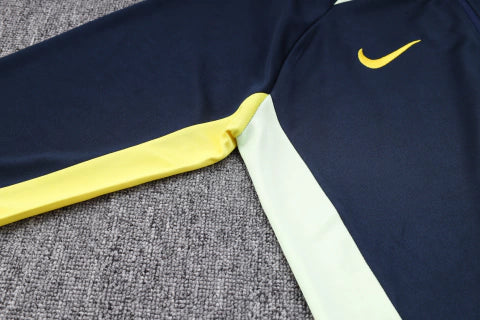 Conjunto de Agasalho Brasil Azul Marinho e Amarelo 2022/23