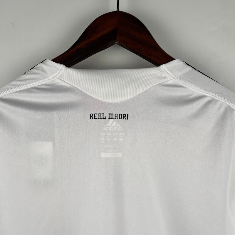 Camisa Real Madrid 2009/10 Manga Longa Retrô Home